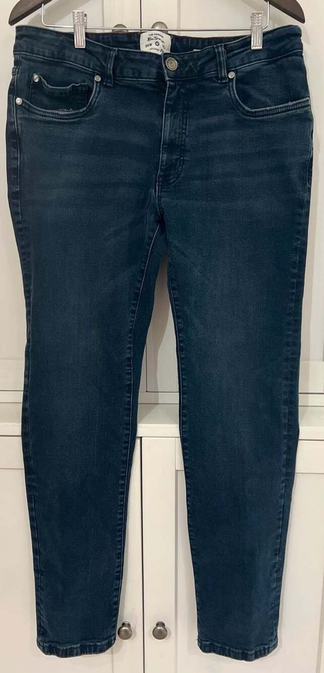 Ben Sherman Men's Skinny Fit Stretch Indigo Denim Jeans Size 34x32